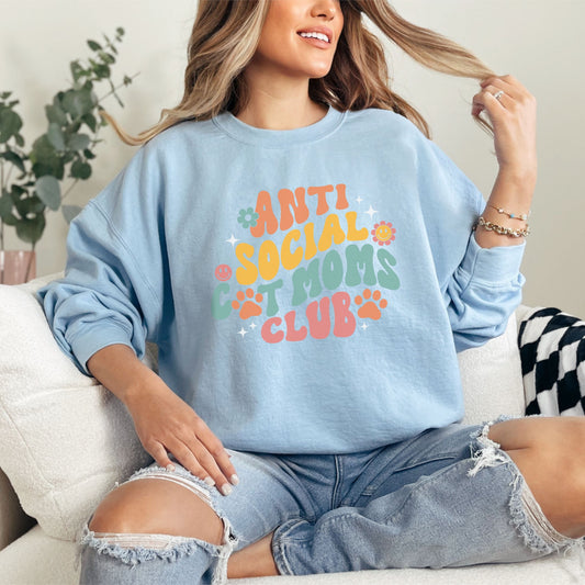 Anti Social Cat Moms Club Sweatshirt