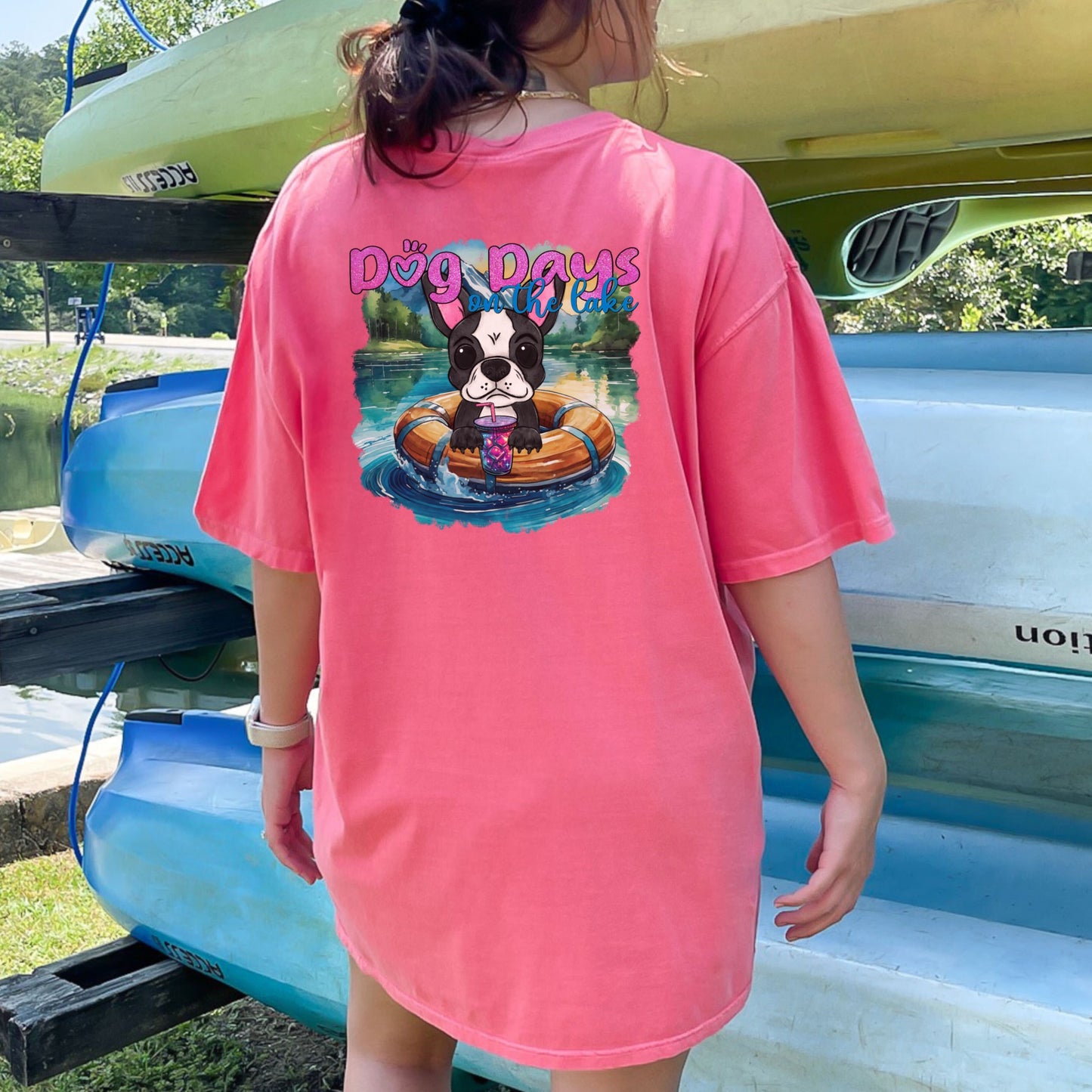 Dog Days on the Lake Boston Terrier