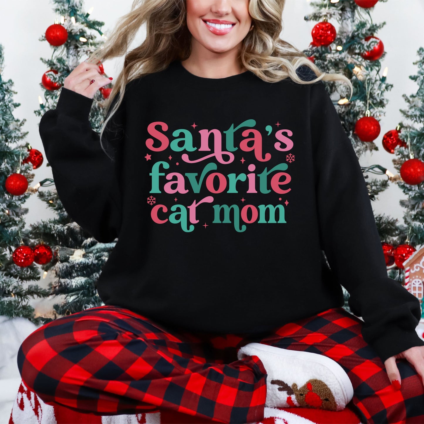 Santas Favorite Cat mom colorful