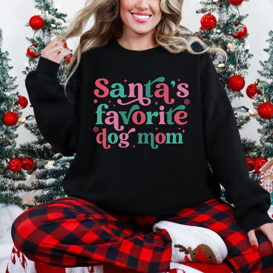 Santas Favorite dog mom colorful