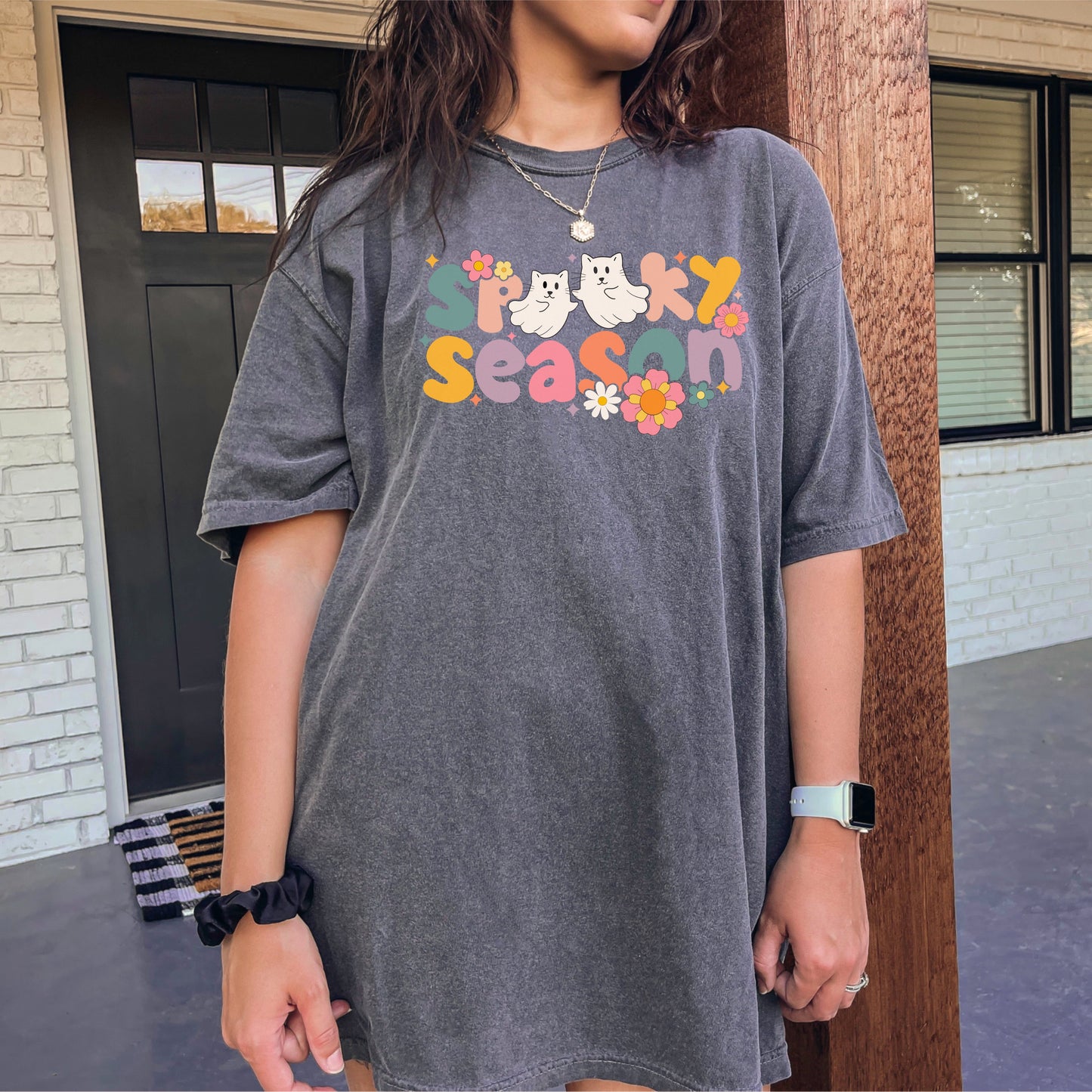 Spooky Season Ghost Cats Tee