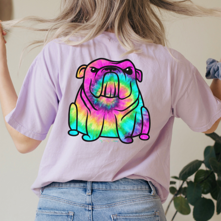 Tie Dye Cartoon Dogs