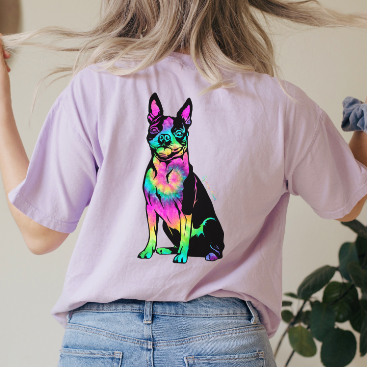 Tie Dye Cartoon Dogs
