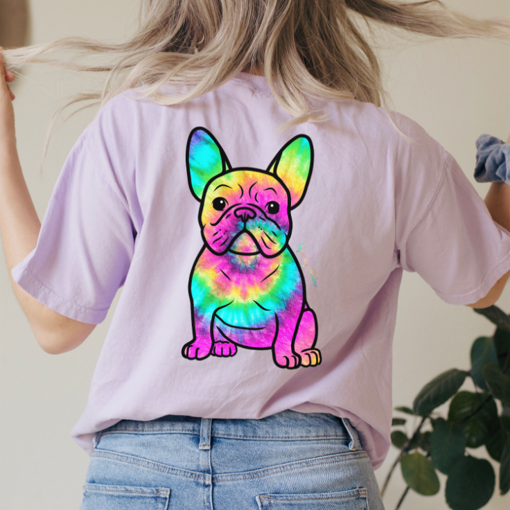 Tie Dye Cartoon Dogs