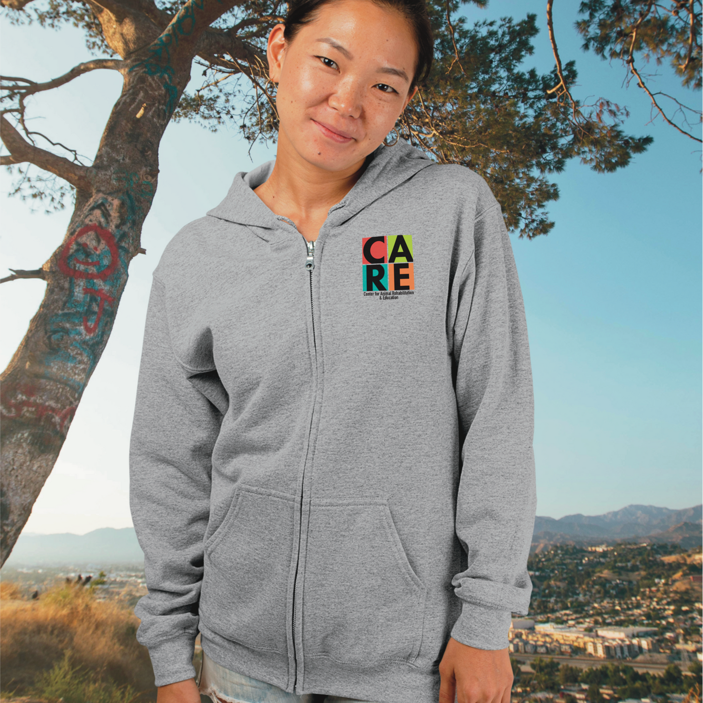 C.A.R.E Logo Zip Up Hoodie