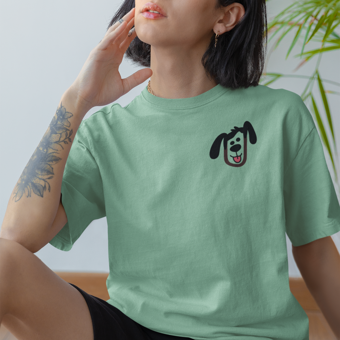 FLUFF Pup Face Pocket Tee