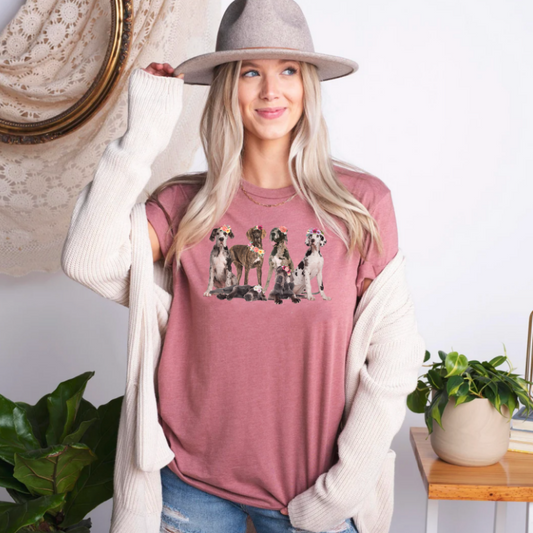 Great Dane Flowers T-Shirt