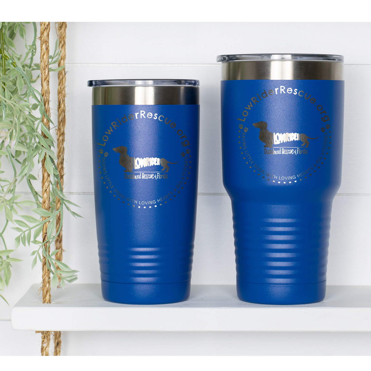 Low Rider Dachshund Rescue Logo Tumbler