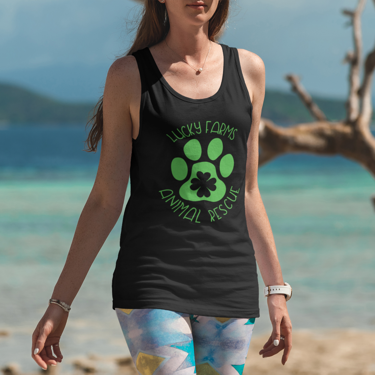 Lucky Farms Logo Racerback Tank