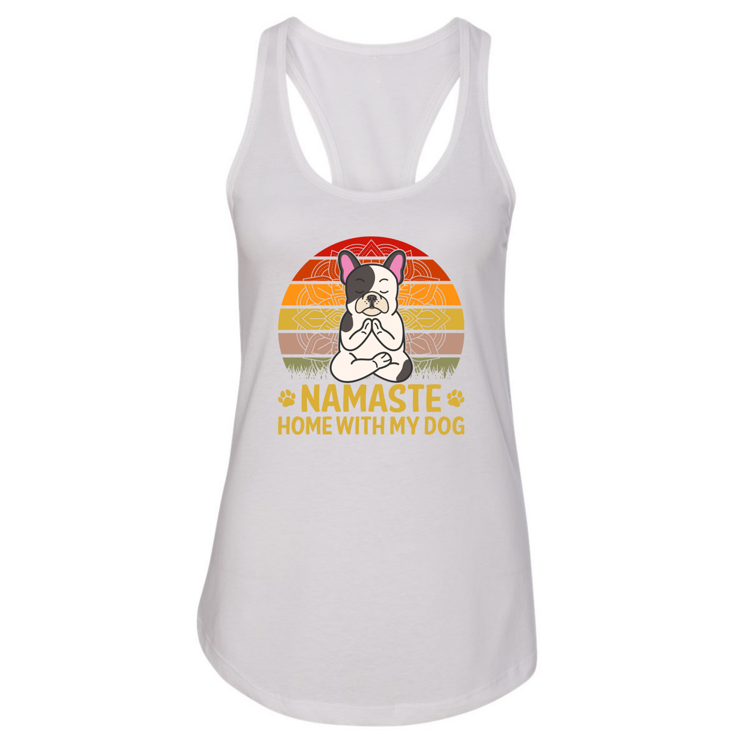 Namaste with my dog Tank