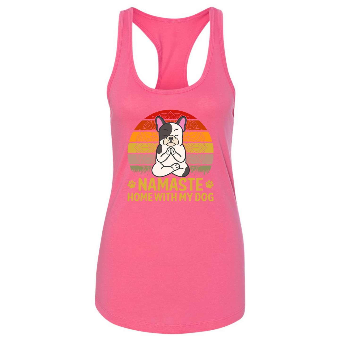 Namaste with my dog Tank