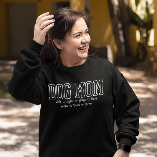 Dog Mom Custom Name Sweatshirt