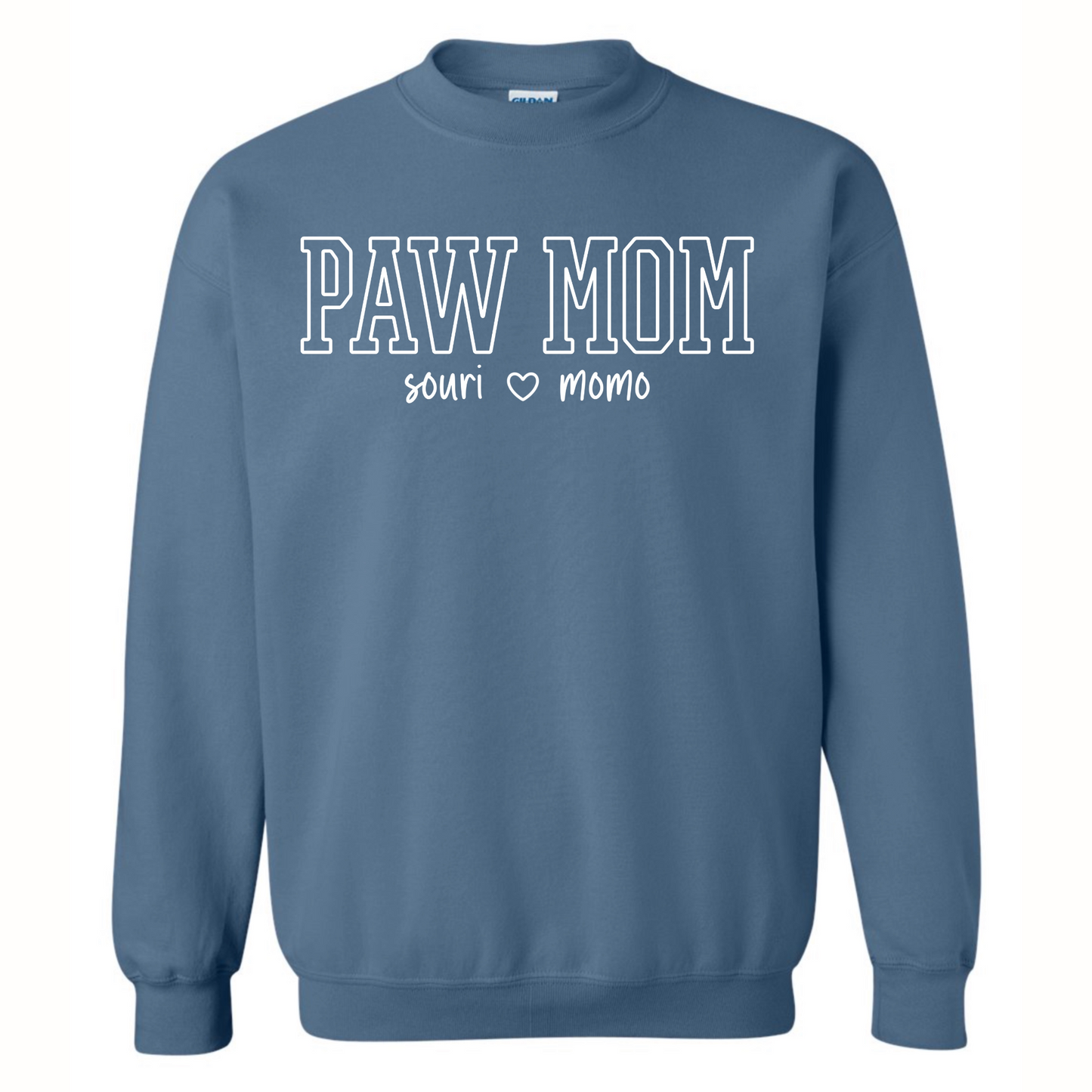 Paw Mom Custom Name Sweatshirt