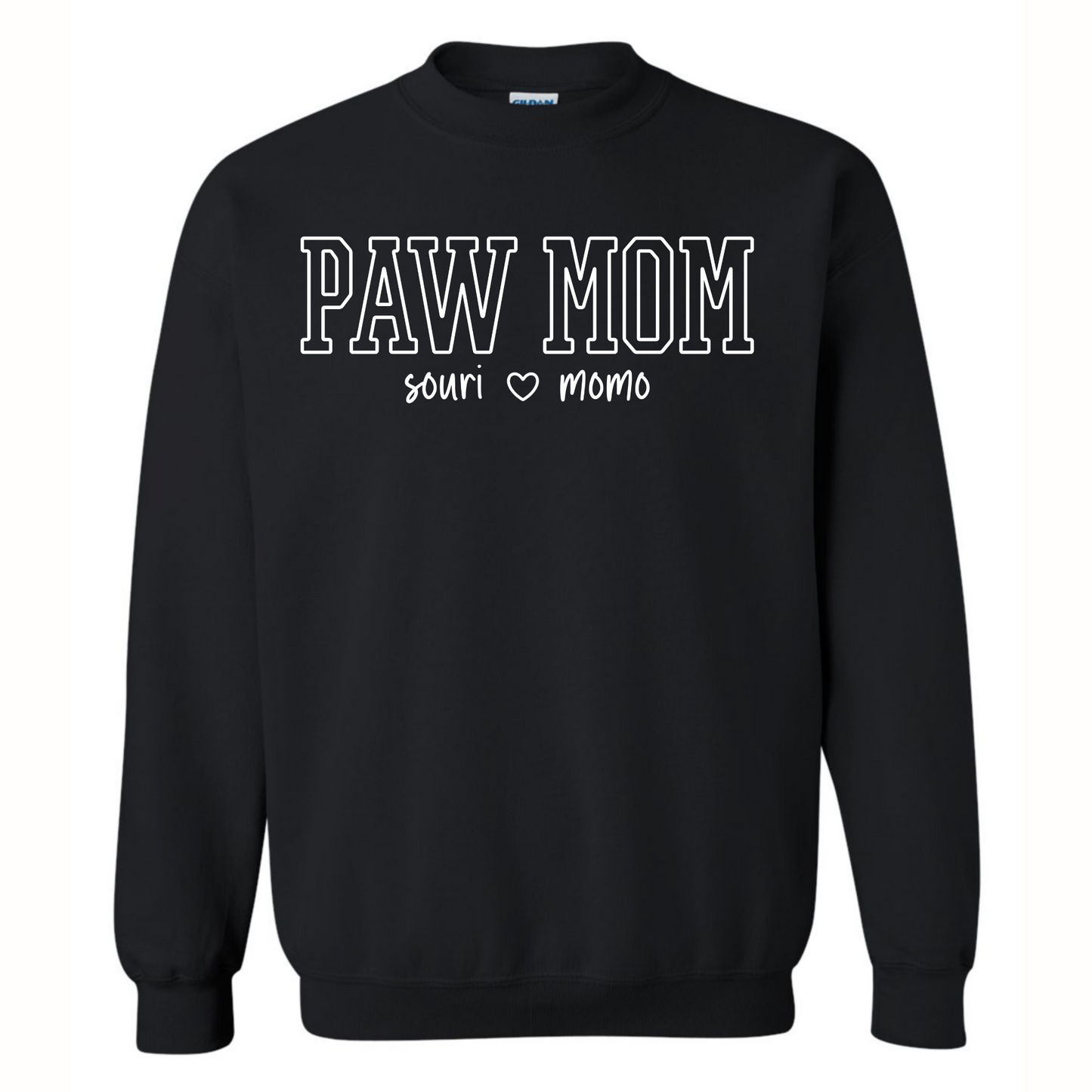 Paw Mom Custom Name Sweatshirt