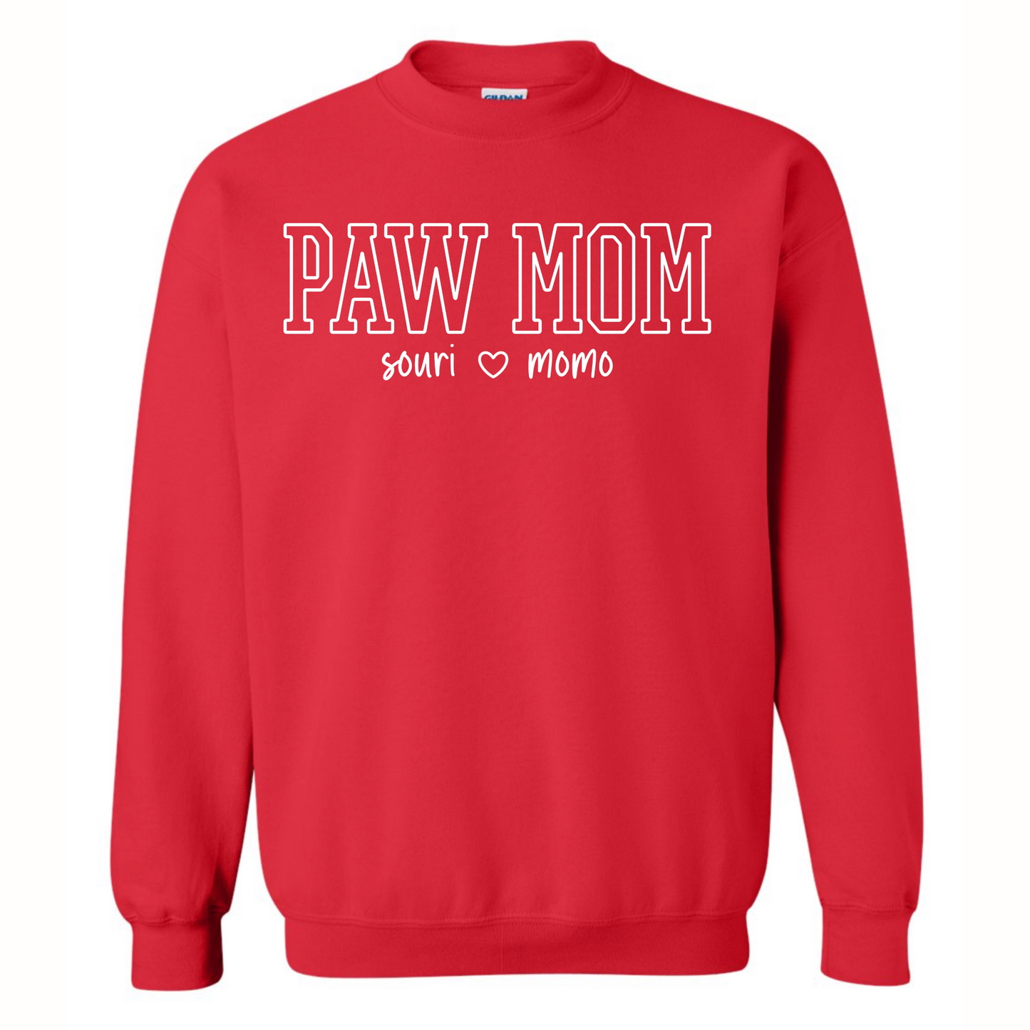 Paw Mom Custom Name Sweatshirt