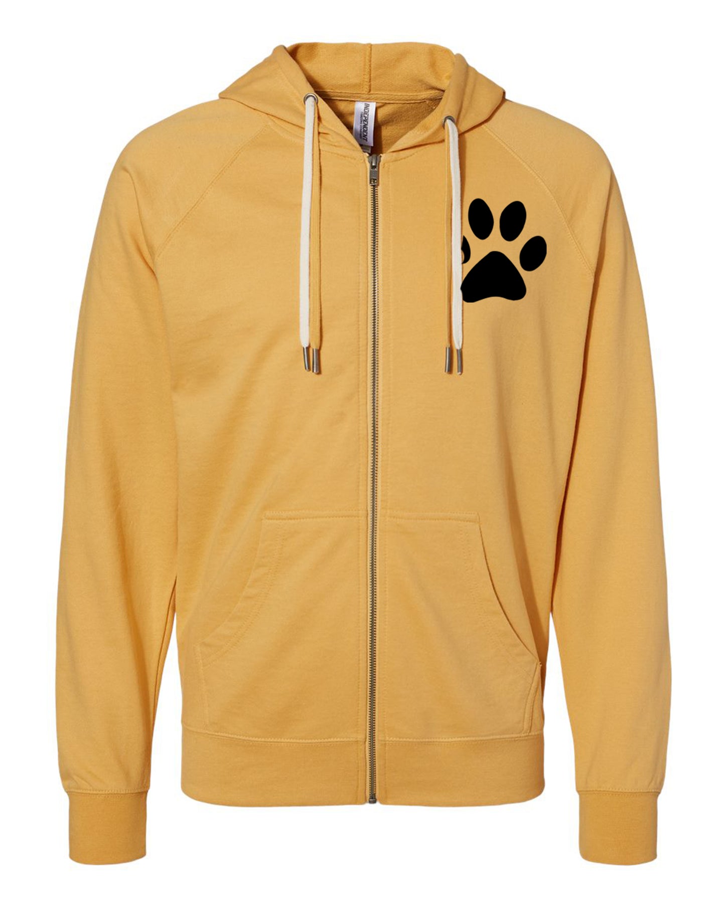 Retro French Bulldog Zip-up Fleece Hoodie