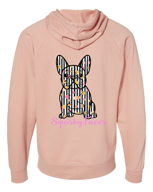 Just a Bit of Frenchie Bling French Bulldog Zip-up Fleece