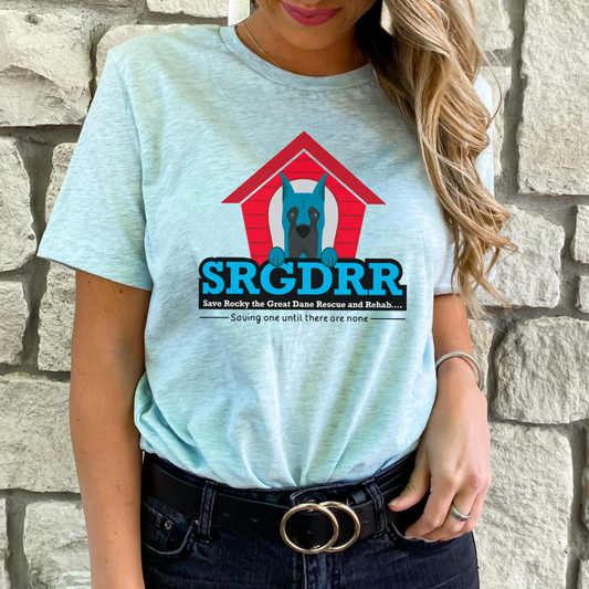 Save Rocky The Great Dane Rescue and Rehab Front Print Logo