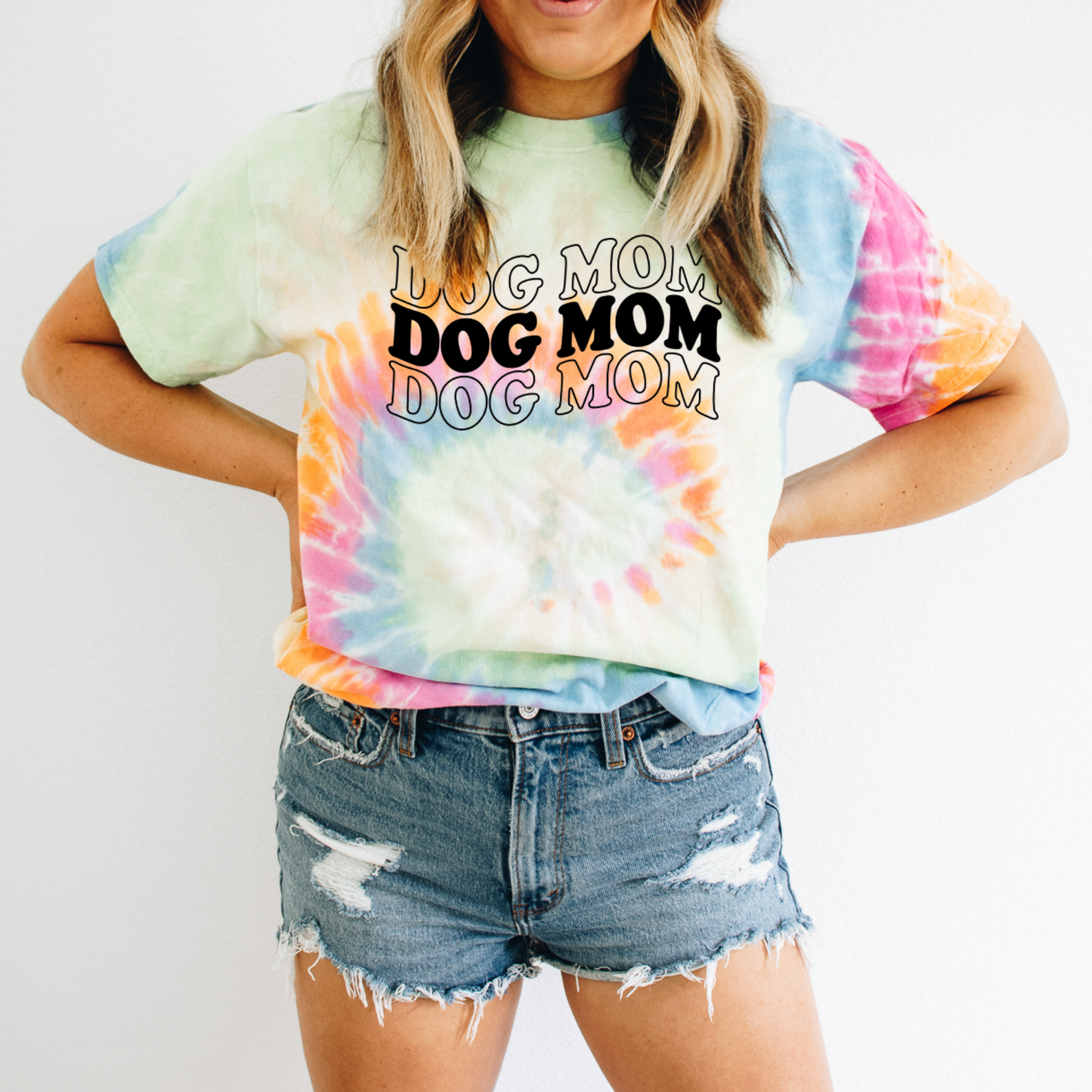 Dog Mom Mystery Tie Dye Short Sleeves