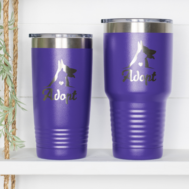 Cat Mom Engraved YETI Rambler Tumbler Rescue Mama Fur Mom 