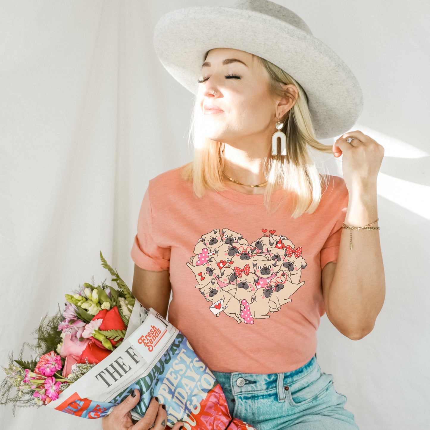 Pug Hug Heart Tee