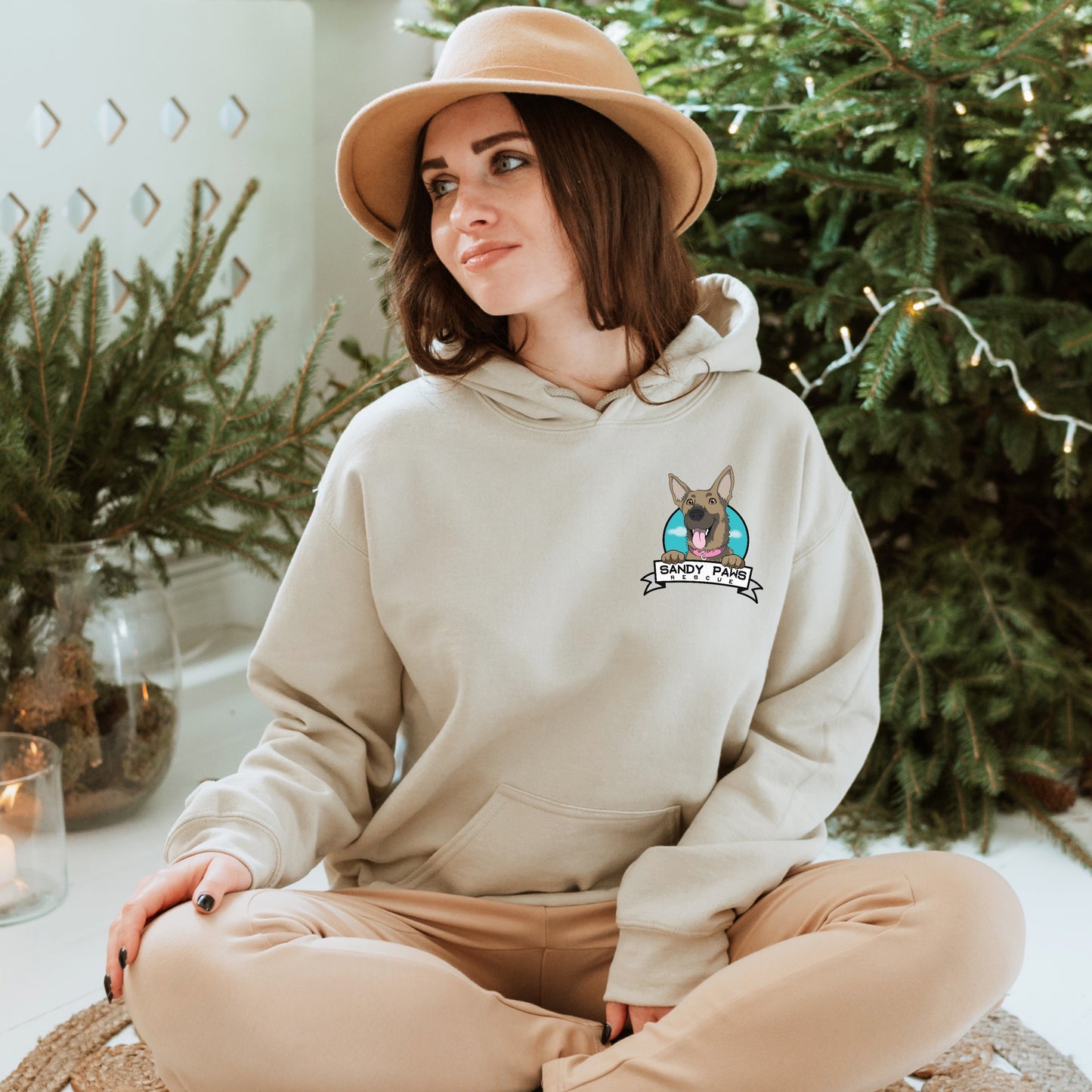 Sandy Paws Logo Pocket Hoodie
