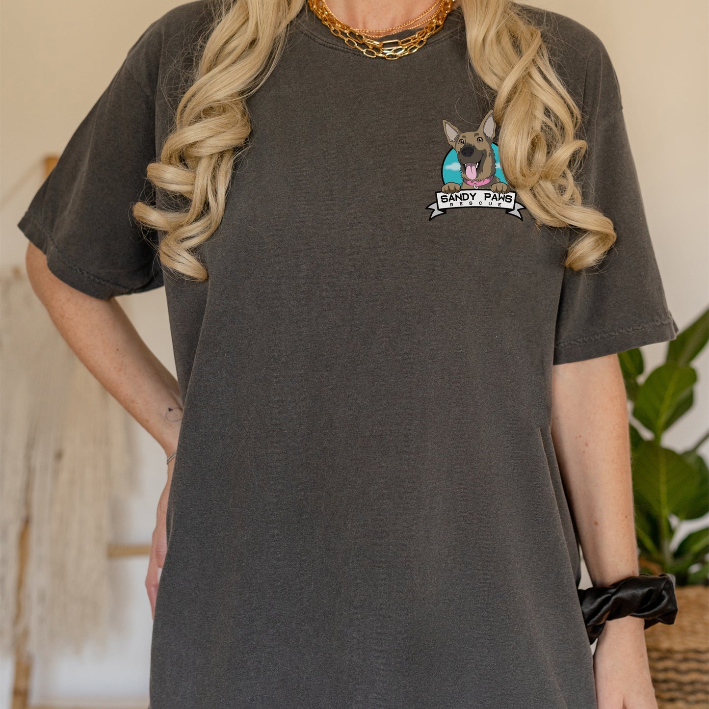 Sandy Paws Love My Rescue Animal Pocket Tee