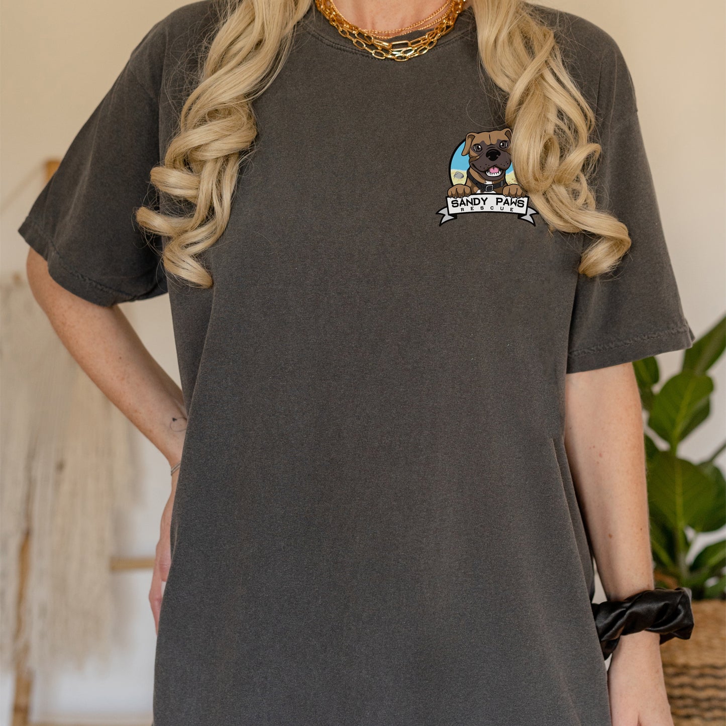 Sandy Paws Love My Rescue Animal Pocket Tee