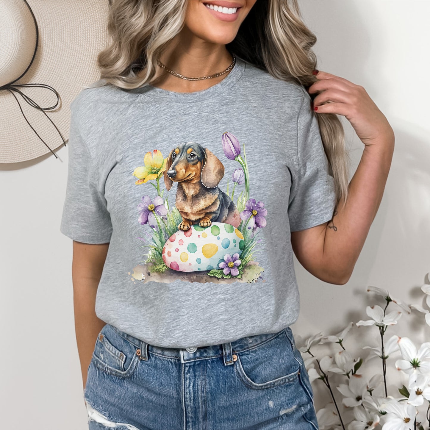 Dachshund Easter Tee