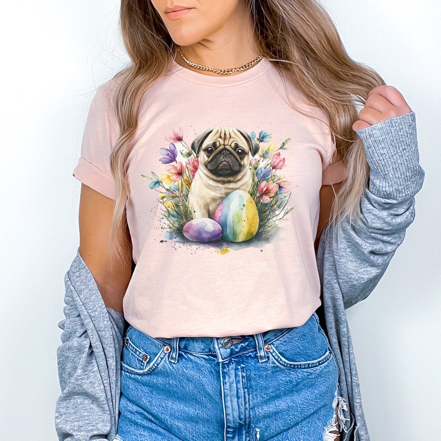 Pug Easter Tee