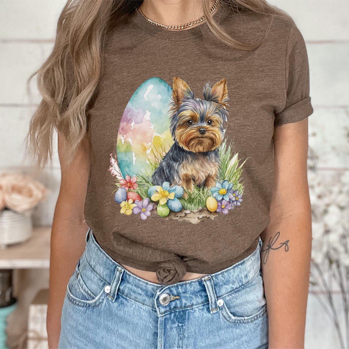 Yorkie Easter Tee