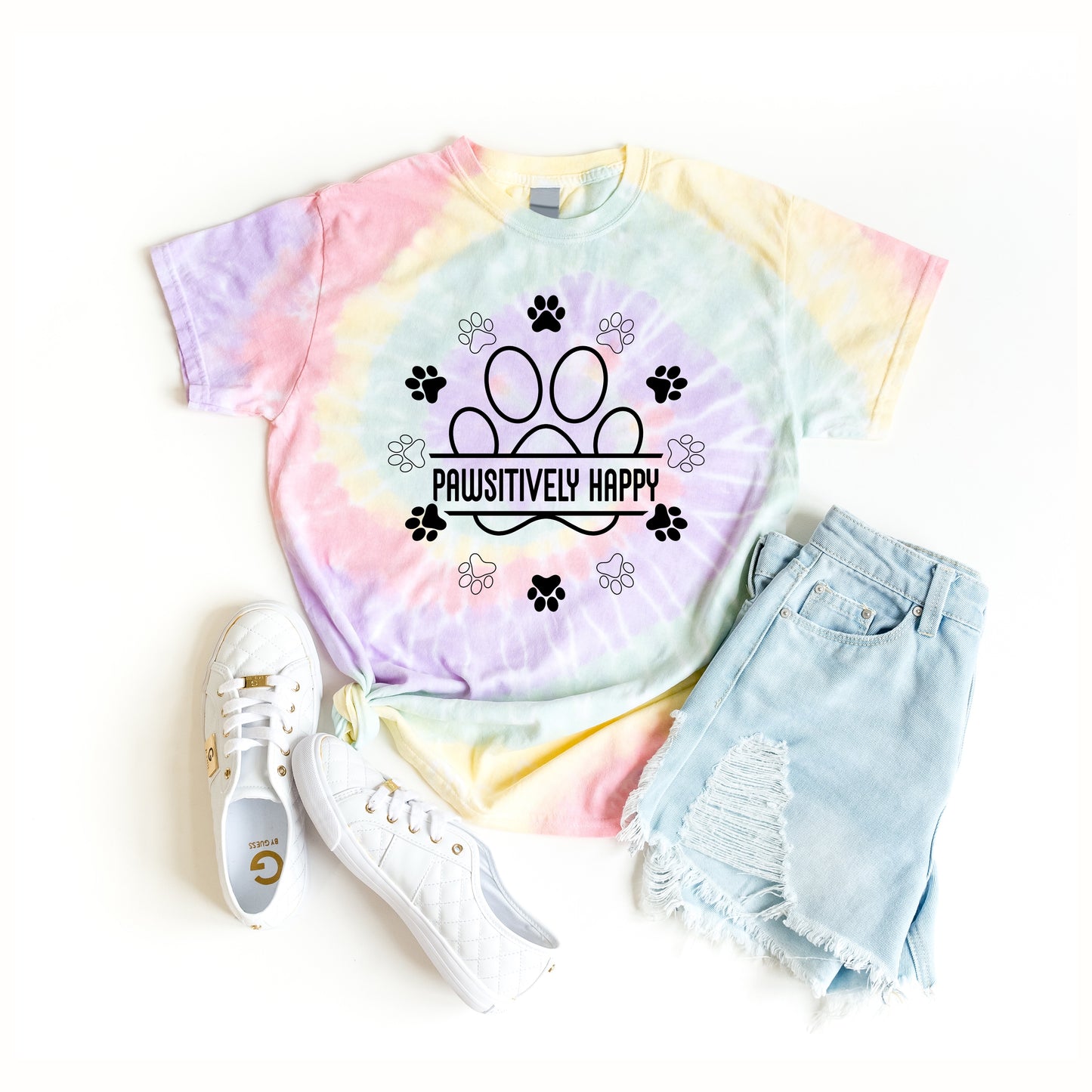 Pawsitively Happy Mystery tie dye