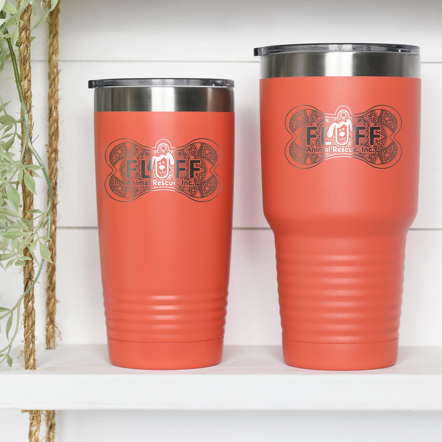 Mandala Fluff Animal Rescue Tumbler