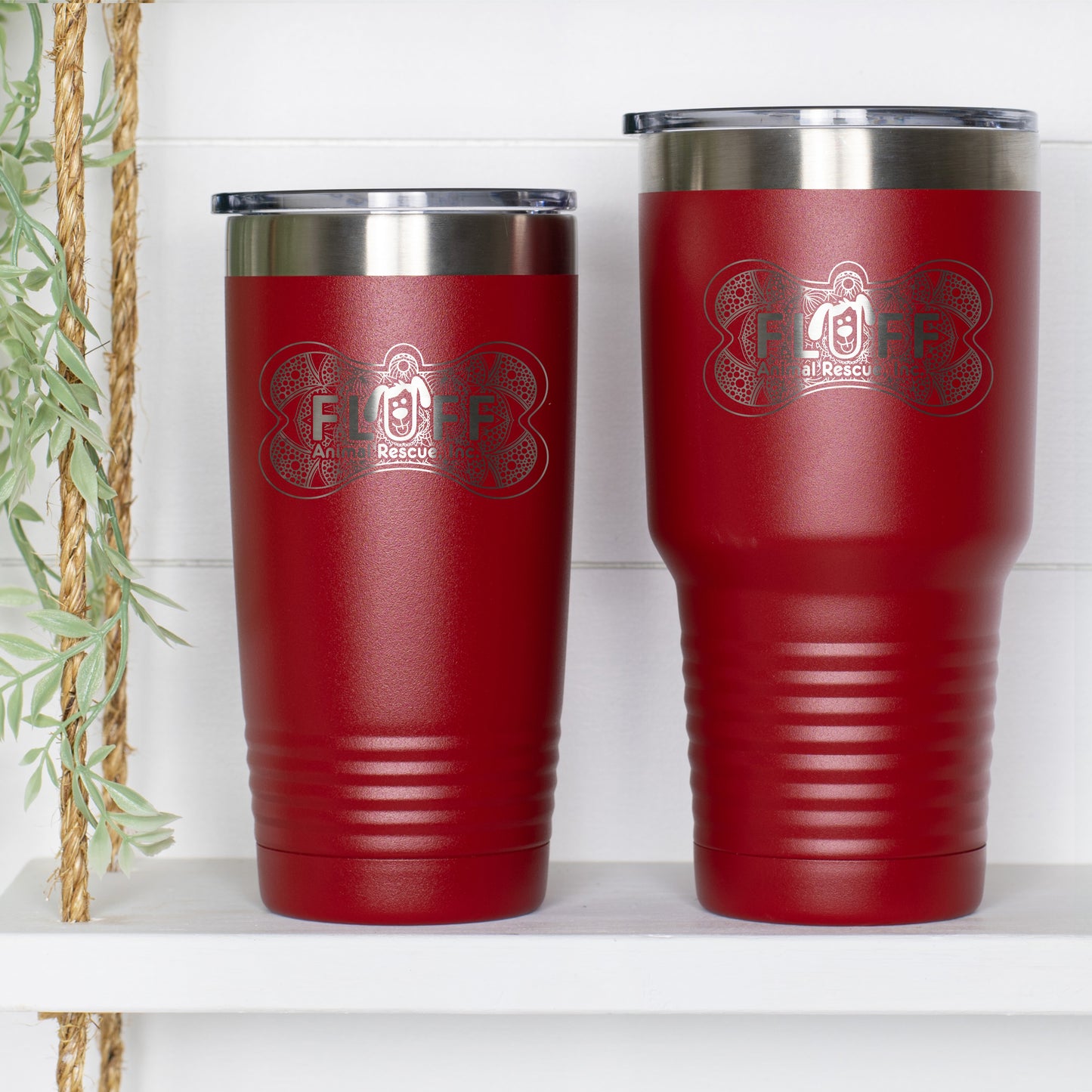 Mandala Fluff Animal Rescue Tumbler