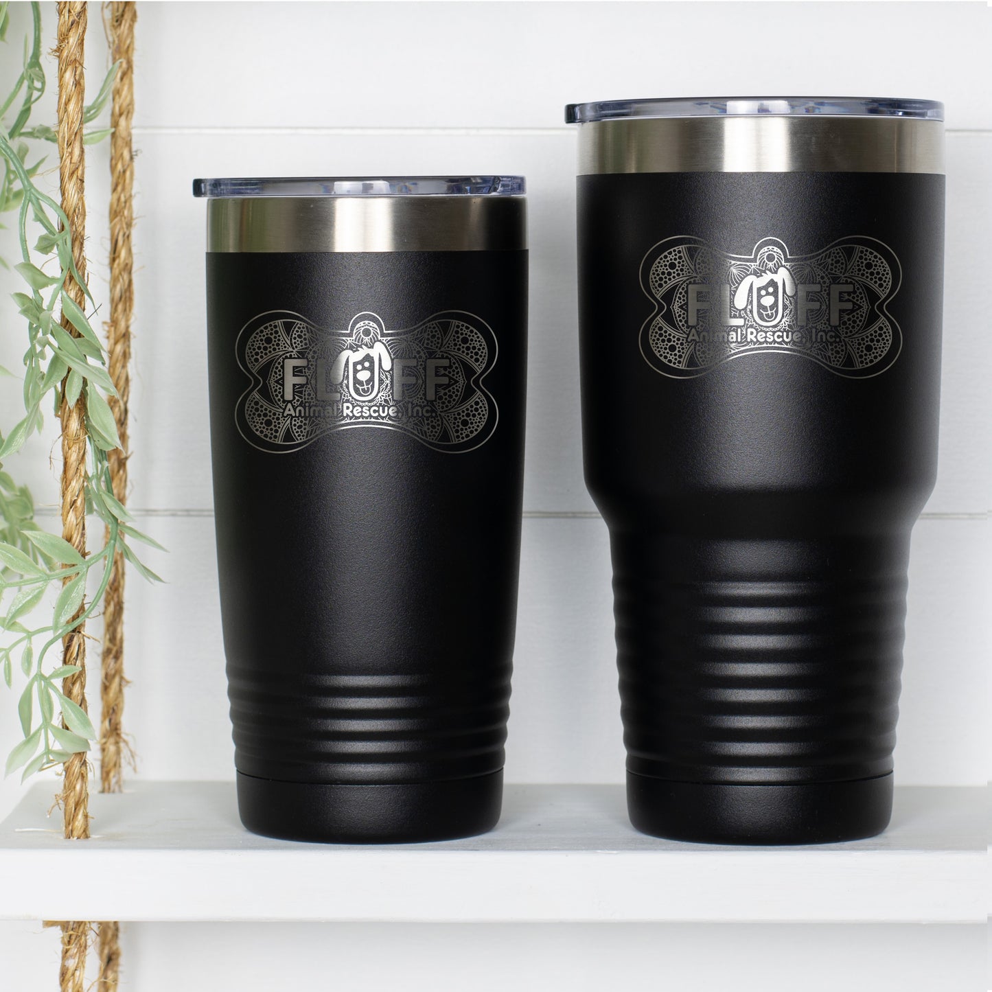 Mandala Fluff Animal Rescue Tumbler