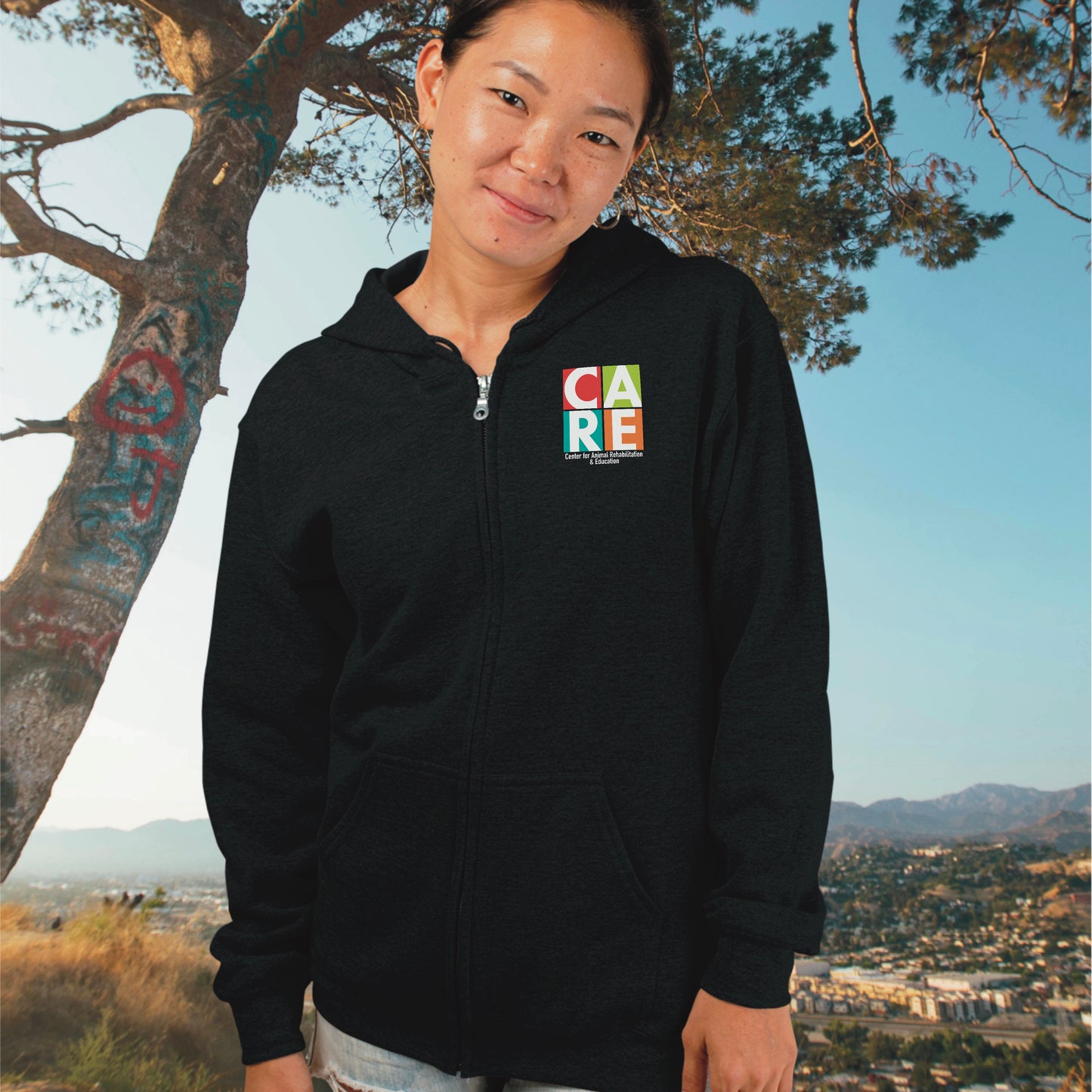 C.A.R.E Logo Zip Up Hoodie