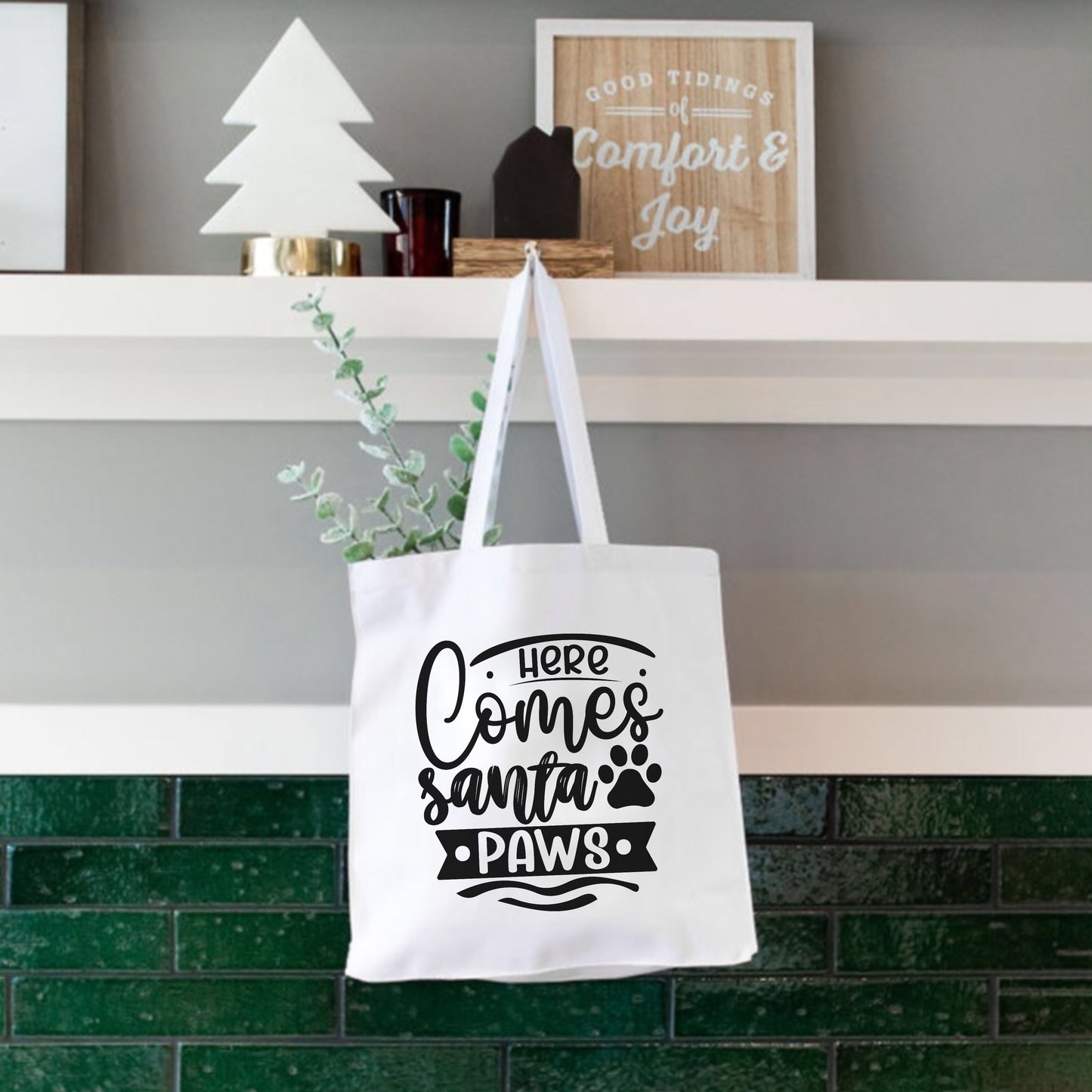 Here Comes Santa Paws Tote