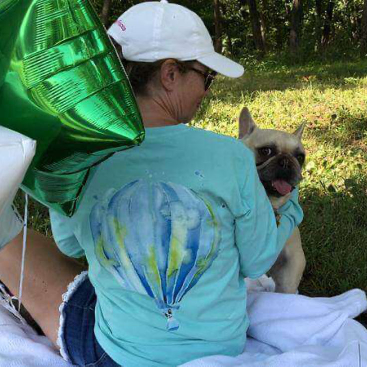 Up Balloon French Bulldog Long & Short Sleeve Shirts