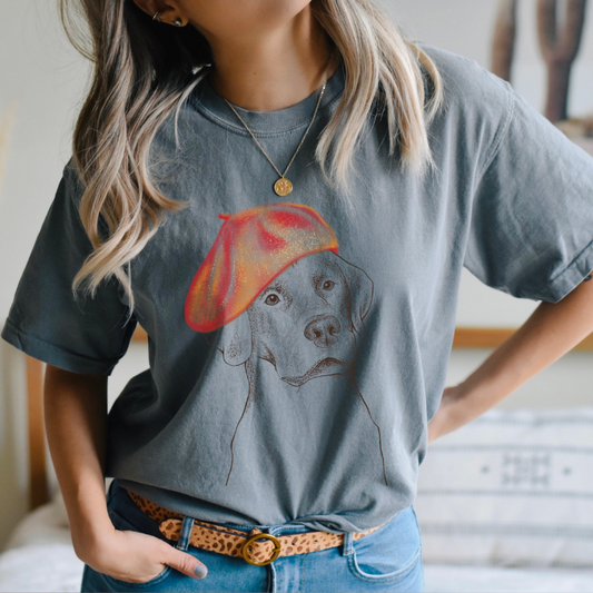 Great Dane in a Beret Tee