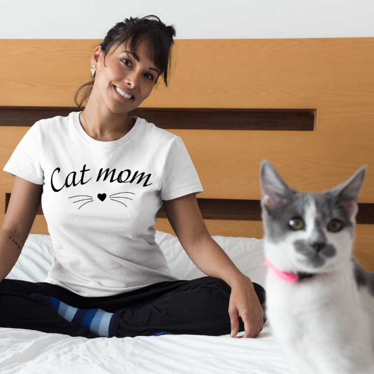 Cat Mom Heart Whiskers