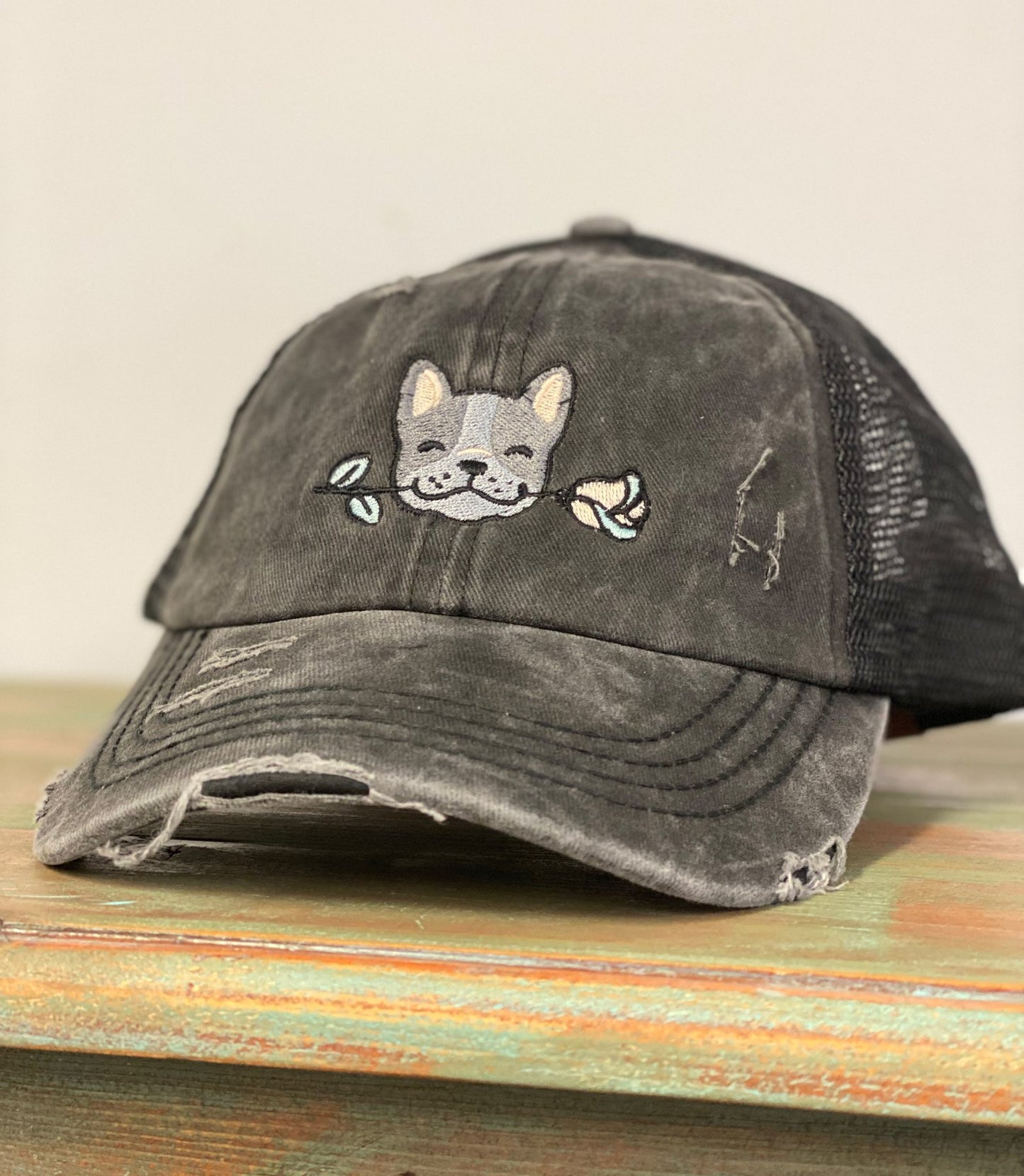 French Bulldog Flower Hat