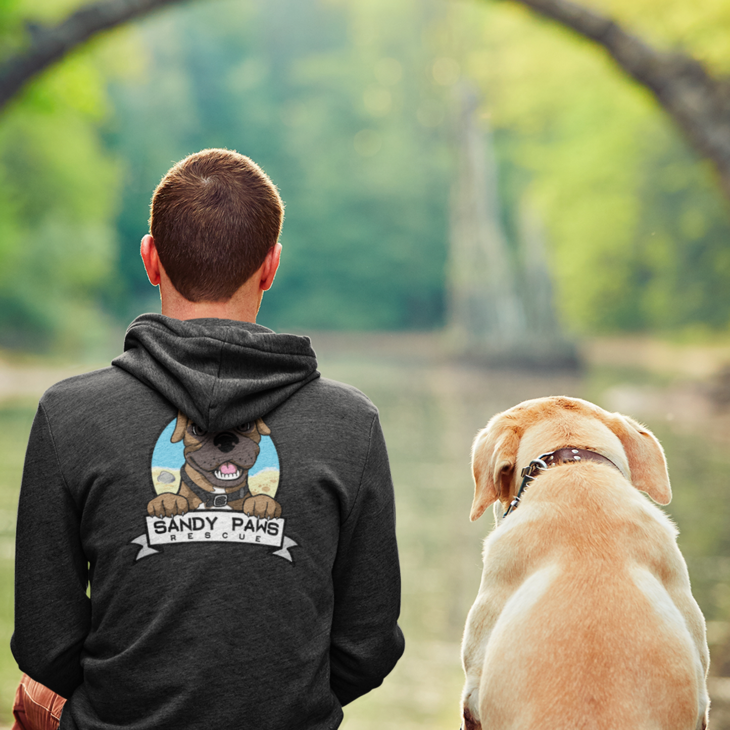 Sandy Paws Logo Zip Up Sweatshirt