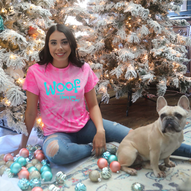 Woof Means I Love You In Dog Tie Dye Shirt