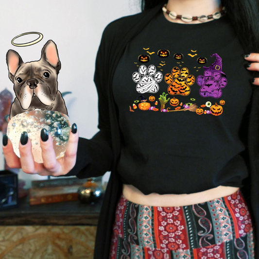 French Bulldog Halloween PawPrints Tee