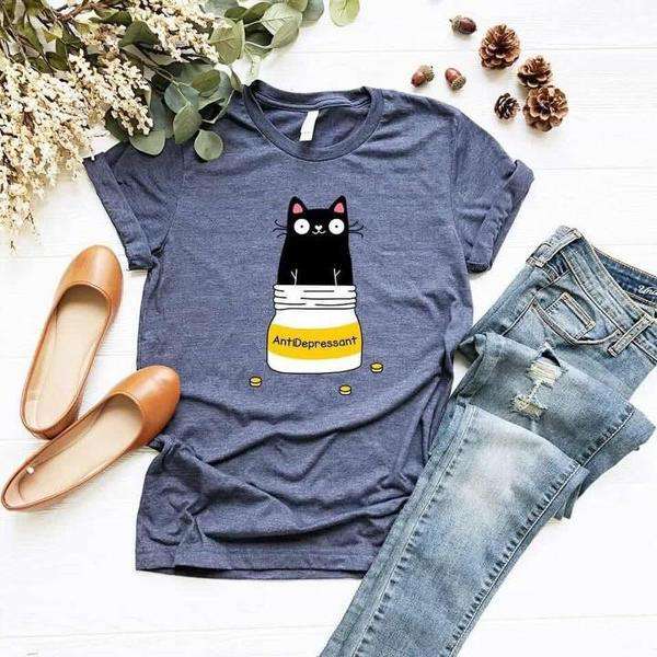 Antidepressant Cat Lover T-Shirt