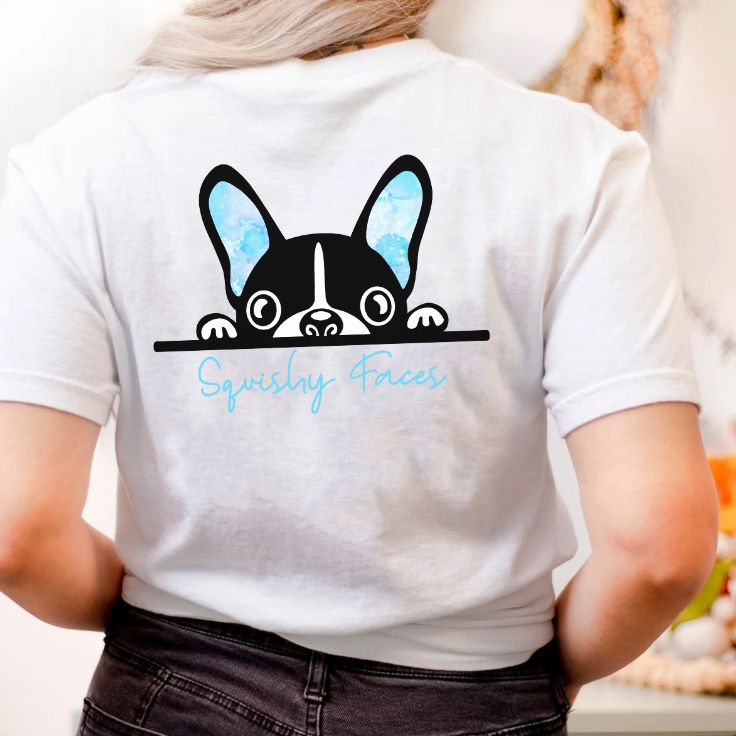 Classic Frenchie Blue Watercolor Shirt