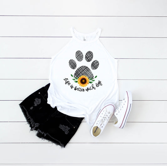 Life is better with Dogs Sunflower Tank
