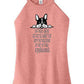 "Dogs are God's way of apologizing for your relatives" written on a tank top shirt