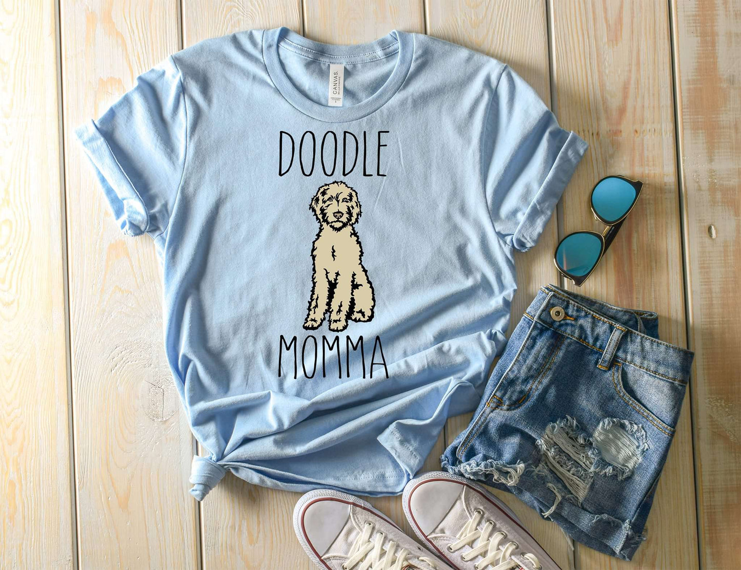 Doodle Momma written on a Doodle Lover T-Shirt