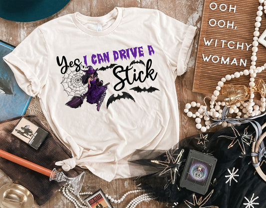 Yes, I Can Drive A Stick Witch Shirt